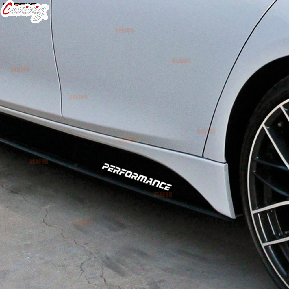 퍼포먼스 로고 스티커 사이드 스커트 비닐 튜닝 자동차 액세서리, BMW F30 F31 F32 F33 F22 F23 F15 F85 F10 E60 E61 G30 E90 M