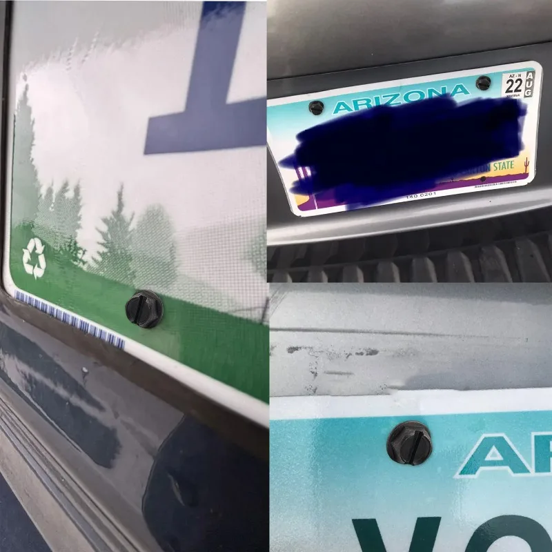 License Plate Screws for Fastening License Plates Nylon Screw Inserts Frames and Covers on Cars and Trucks Motorcycle Universal