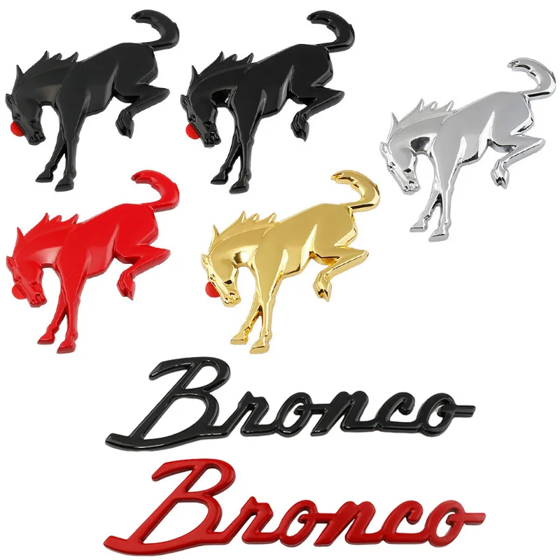 

3D Metal Car Decals Sticker For Ford Bronco 2023 2024 2022 Sport Letter Logo Trunk Body Fender Emblem Badge Styling Accessories