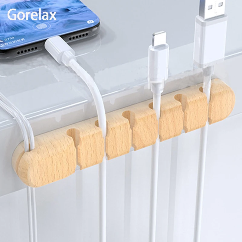 

3PCS Cable Organizer Silicone USB Cable Winder Desktop Tidy Management Clips Cable Holder For Headphone Computer Wire Organizer