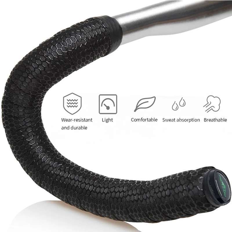 MOTSUV Soft Road Bike Bicycle Handlebar Cork EVA PU Bar Tape Professional Cycling Damping Anti-Vibration Wrap 1 Pair bike handlebar tape