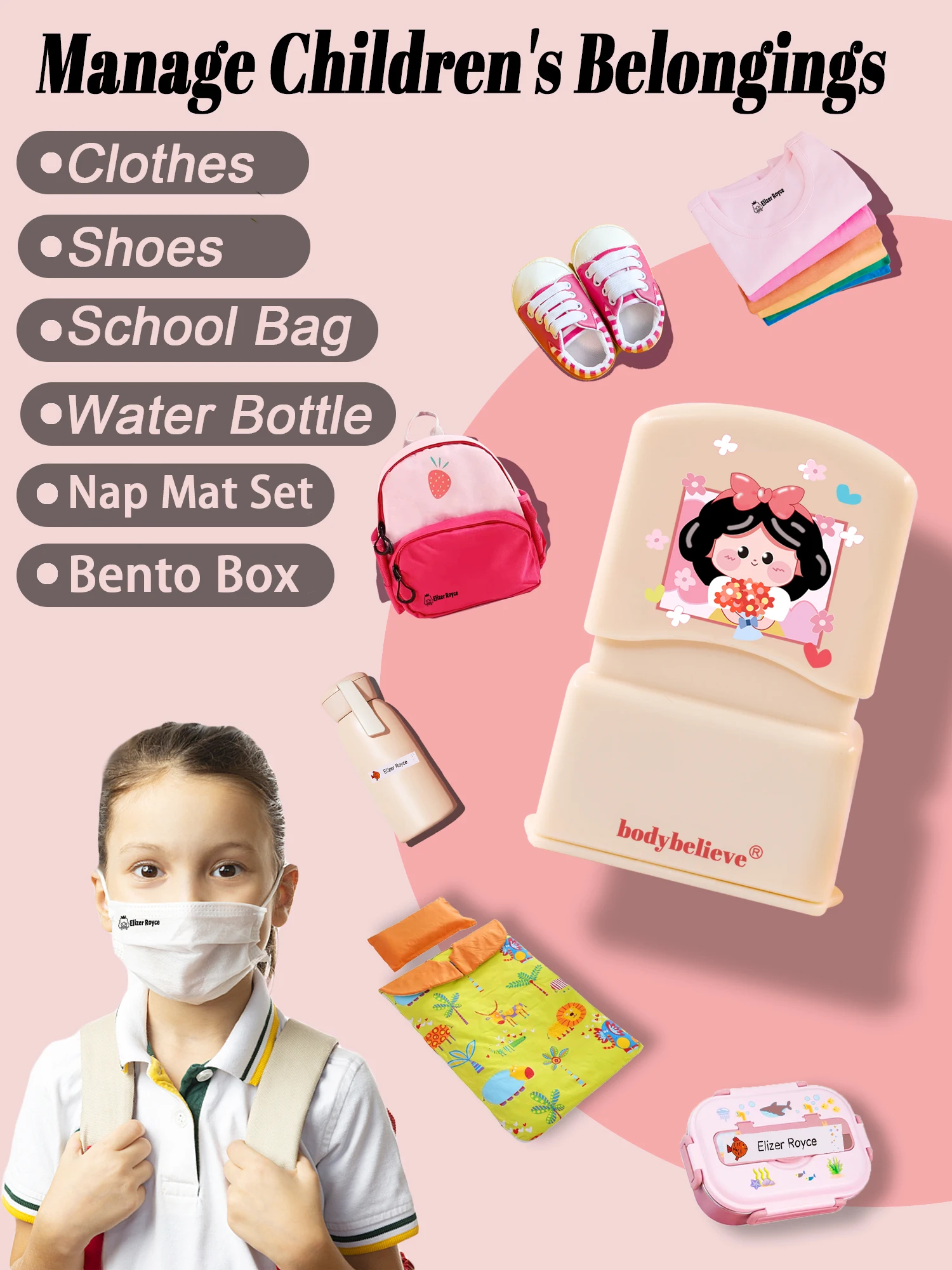 Name Stamp Waterproof Not Faded DIY Personalized For Baby Teachers Kids Clothing Toys