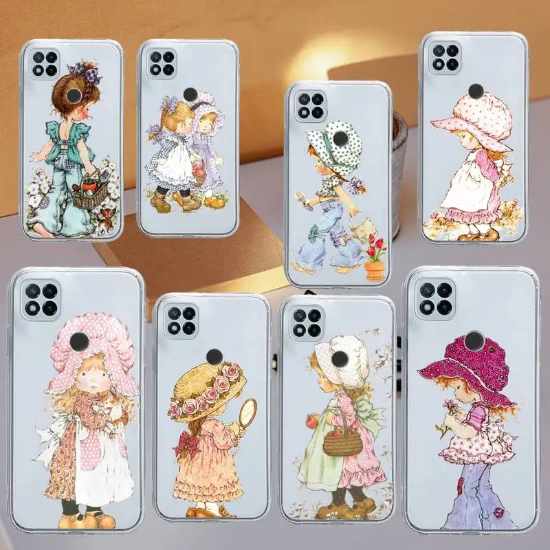 Sarah Kay Art Girl Custodia Per Telefono Carina Trasparente Per Xiaomi Redmi Note 12 11 7 8 9 10 E S I T Note Ultra X3 Pro 5G 4G