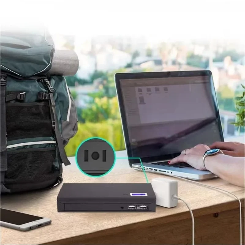 

Ультратонкий портативный уличный блок питания PD65W, 110 В/220 В, 85 Вт, Мобильный блок питания для ноутбука с быстрой зарядкой, высокая емкость 24000 мАч