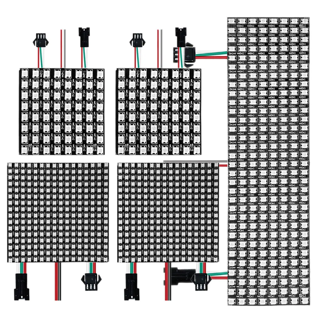 DC5V WS2812B LED Panel Individually Addressable WS2812 5050 RGB Digital Flexible Pixel Module Matrix Screen Light 8x8 16x16 8x32 led light,led modules,led module,led panel light