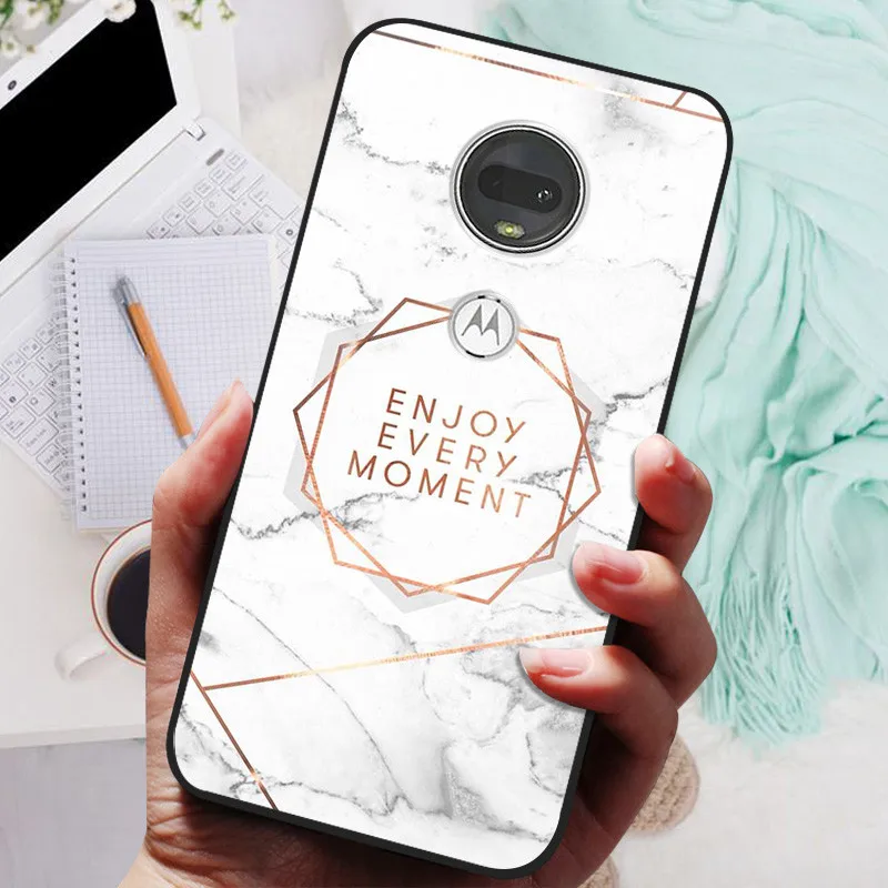 Stylish Soft TPU Protective Case - Fashionable Painted Cover for Motorola Moto G7 Series