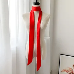 Elegant Silk Satin Hair Scarf for Women - Fashion Accessory for 2023 (Red)