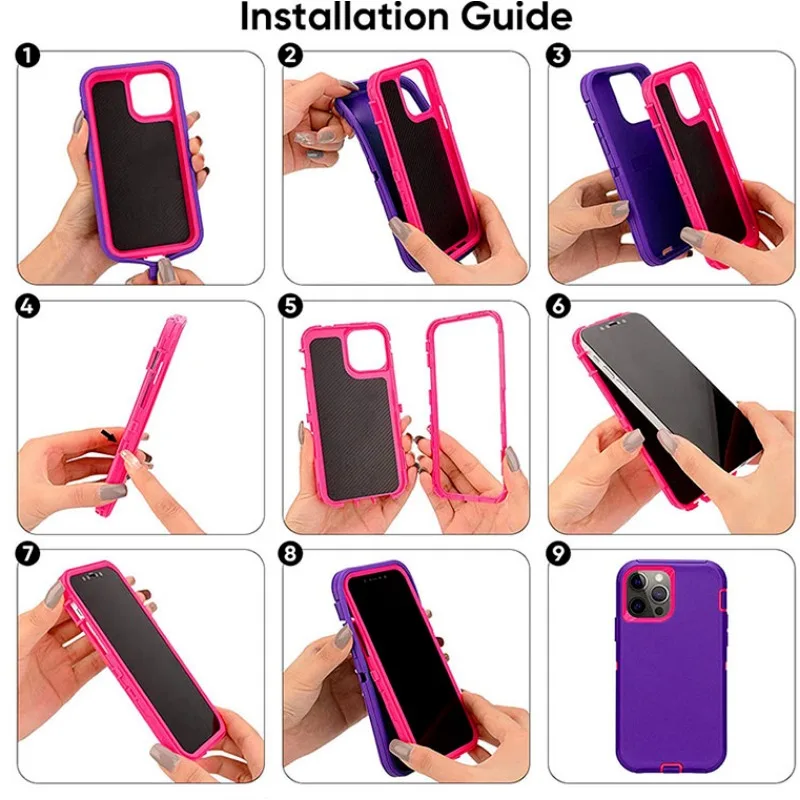 Heavy Duty Armor Original Shockproof Hybrid Phone Cover