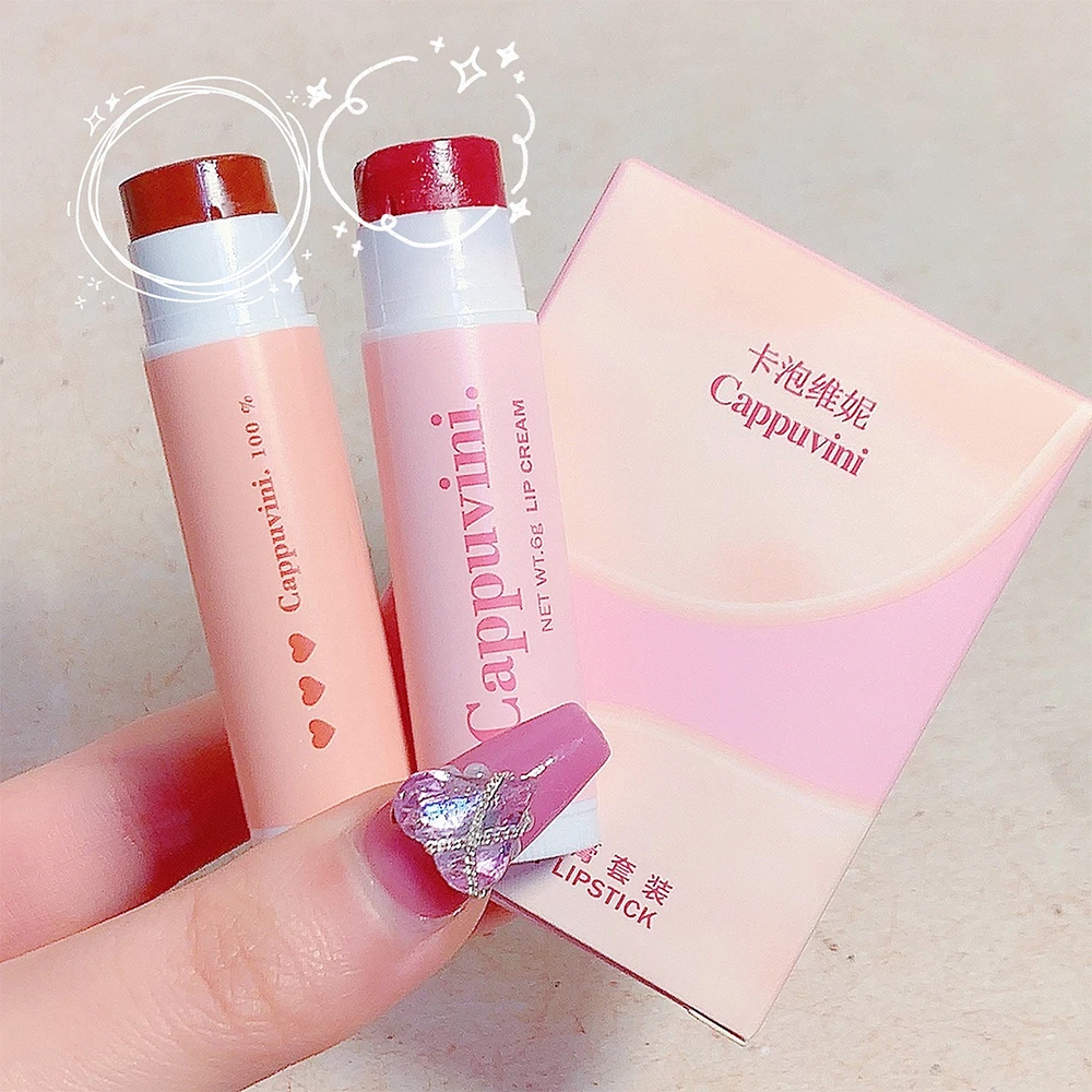 Description Picture 5 of itemMoisturizing Colored Lipstick Set 1/3PCS Long Lasting Red Lip Balm Waterproof Jelly Solid Lip Gloss Lips Makeup Korean Cosmetics