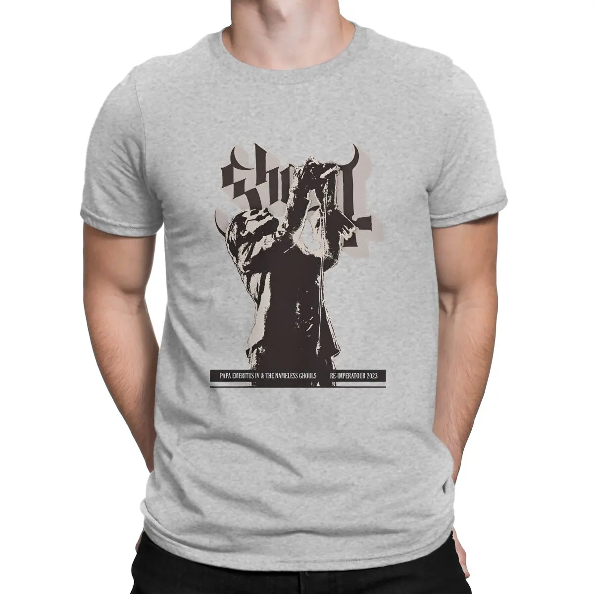thumbnail image 1 of Camiseta de hombre con póster de banda, camiseta creativa, camiseta de manga corta con cuello redondo, algodón puro, regalo de cumpleaños, 1 of 7