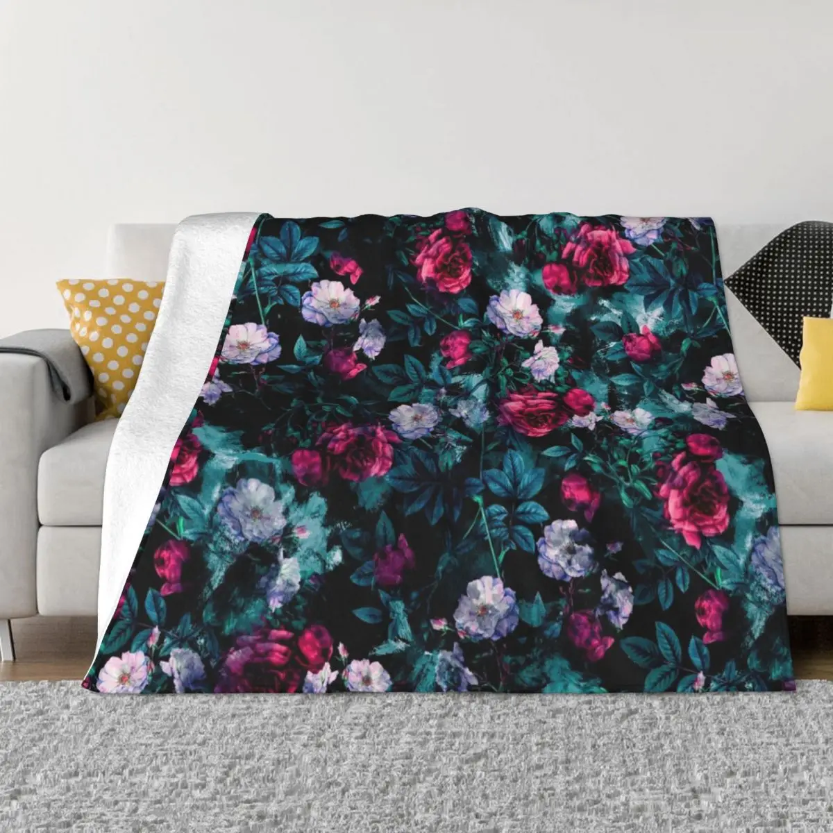 

RPE FLORAL ABSTRACT III Throw Blanket Vintage Single anime For Sofa Thin Blankets
