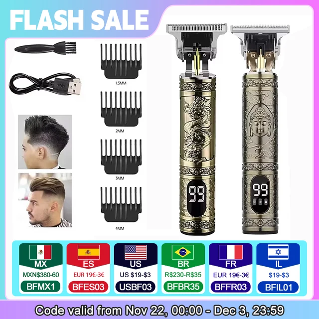 T9 LCD Electric Hair Clipper Oil Shaving Head Electric Pusher Carving Electric Shaver Rechargeble Hair Trimmer for Men Care 1 T9 LCD Electric Hair Clipper Oil Shaving Head Electric Pusher Carving Electric Shaver Rechargeble Hair Trimmer for Men Care 1