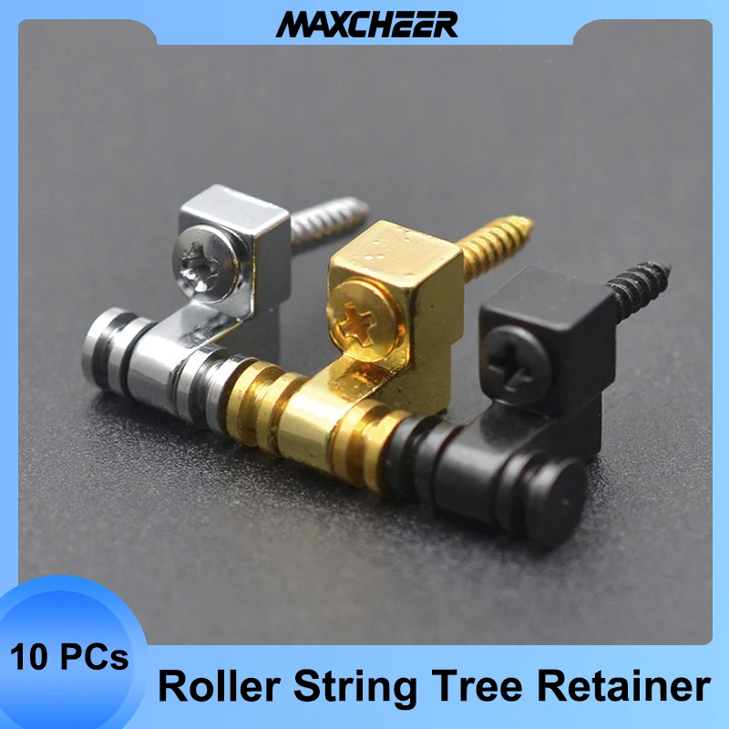 

10Pcs Electric Guitars Roller String Trees Retainer Alloy Guitar Accessories Parts Black Gold Silver for ST TL Electric Guitar