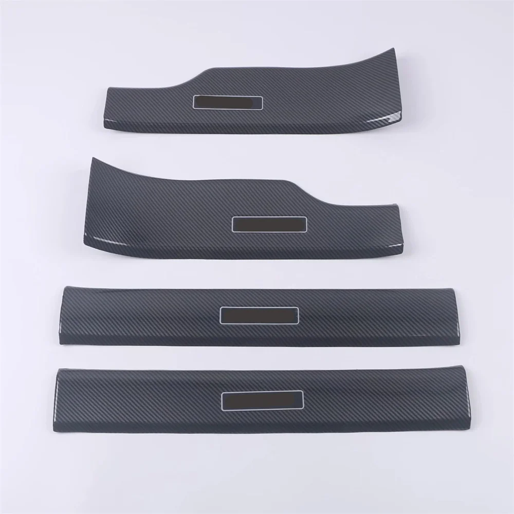 

Carbon Fiber Look Door Sill Scuff Plate Guard Sills Protector Trim For Audi Q8 2018-2021