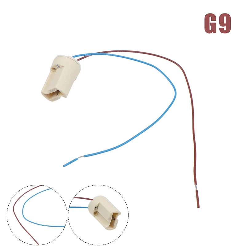 

200mm G9 Lamp Base 250V 2A Ceramic Socket Lamps Holder With Cable For G9 Type Halogen Lamp Holder Accessories