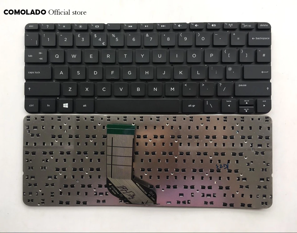 Tastiera Laptop Uk Per Hp Envy X2 11-G 11-G000 11-G100 Nero Senza Cornice Layout Uk