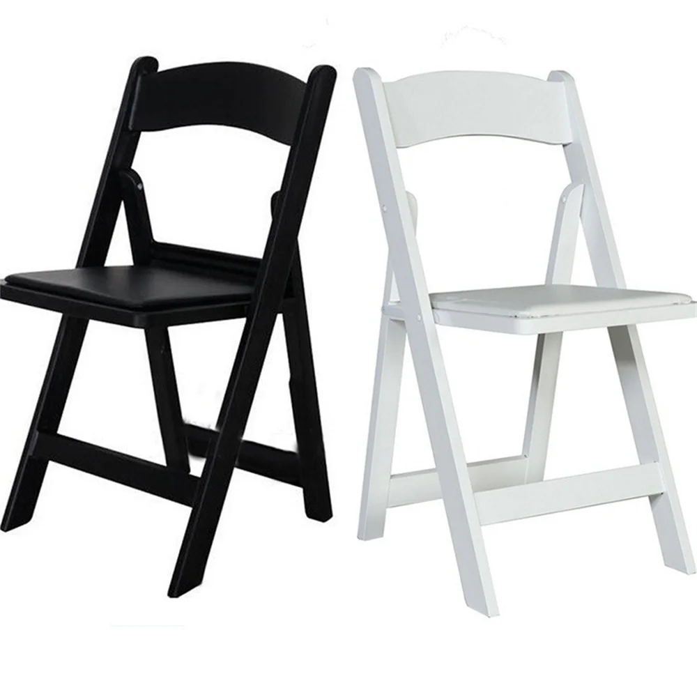 4Pcs Hercules Series Folding Chair-White Resin-4 Pack 1000LB Weight Capacity Comfortable Event Chair