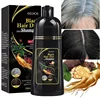 500ml Natural Herbal Hair Dye Shampoo 3 in 1 Change Hair Color Gray Hair to Dark Brown Black Deep Nourishing Fashion Hair Care 1