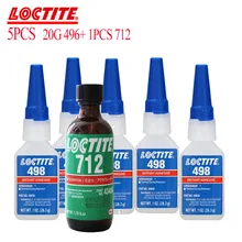 

5pcs Loctite 401 411 Strong Instant Glue 495 High-strength Impact-resistant Metal-plastic Bonding Universal Glue 712 Accelerator