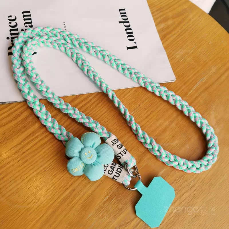 Outdoor Woven Mobile Phone Lanyard with Anti-Loss Neck Strap