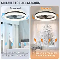 Jelena moderne ventilateur de plafond lumière 50CM rond silencieux LED ventilateur de plafond à intensité variable avec télécommande chambre étude salle à manger décor 4