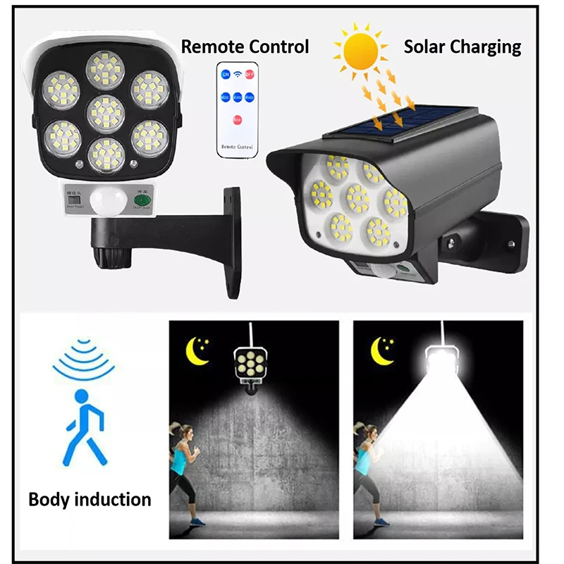 Caméra factice solaire extérieure avec LED efficace - Spot Solaire