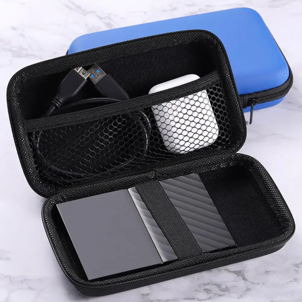 

For 2.5/3.5inch Hard Drive Storage Case Square Shape Storage Box Pressure-resistant Lightweight Portable Charger Storage Case