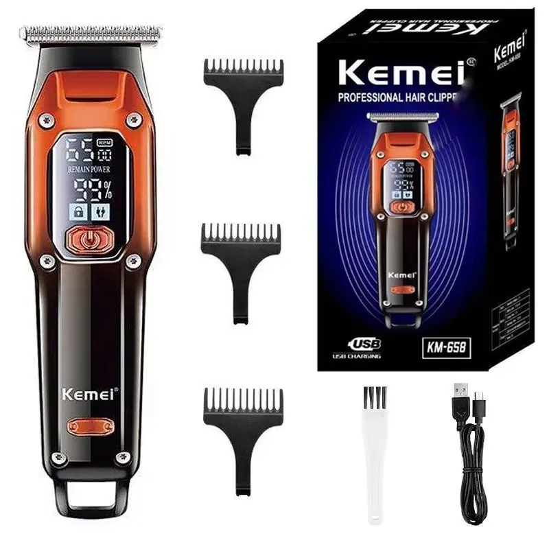 Hair Trimmer Kemei Barber Professional Electric Beard Hair Clipper Rechargeable Lithium Haircut Machine For Men hair clipper hair trimmer