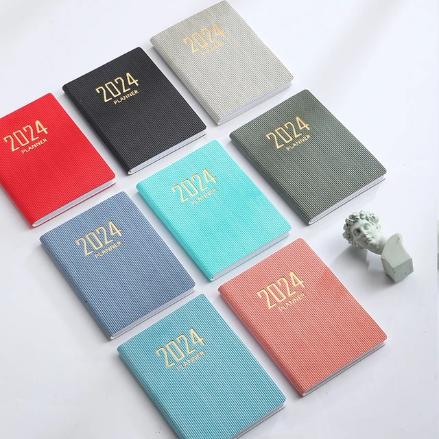 365-Day 2024 Portable A7 Pocket Planner Pu Cover Daily Weekly Schedule  Notebook Calendar Journal School Office Supplies Agenda - AliExpress
