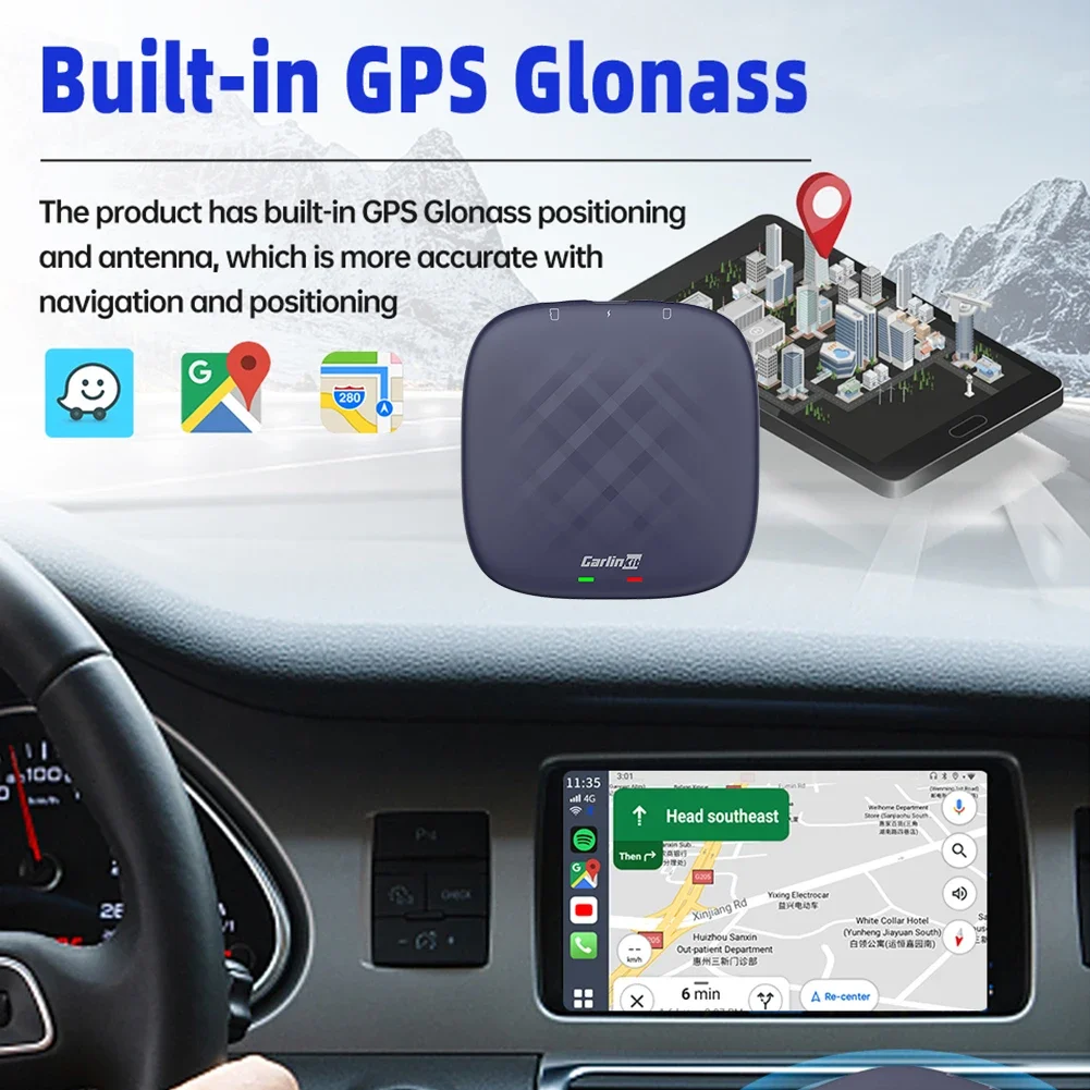 CarlinKit ī÷ AI ڽ ÷  ȵ̵ ڵ  ī÷ AI Ʈ TV ڽ, QCM 6125  GPS ۷γ 64 GB, 128GB, ȵ̵ 13