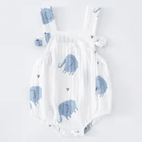 Newborn Baby Romper Straps Bodysuit Jumpsuit 100% Cotton Infant Climbing Outfit Summer Princess Costume Children Clothing A813 4