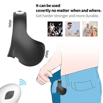 Male Prostate Massager Vibrators for Men Chastity Belt Remote Control Penis Massage Ring Adult Sex Toys for Men Male Masturbator 3