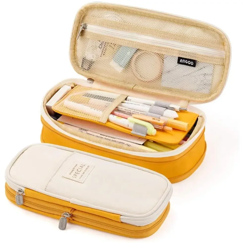 Stylish Foldable Pencil Case - Large Capacity Pen Holder and Desk Organizer