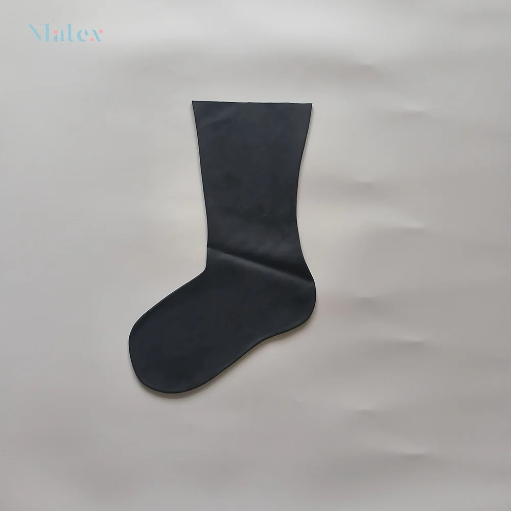Black Clear Natural Latex Neutral 2D Short Socks