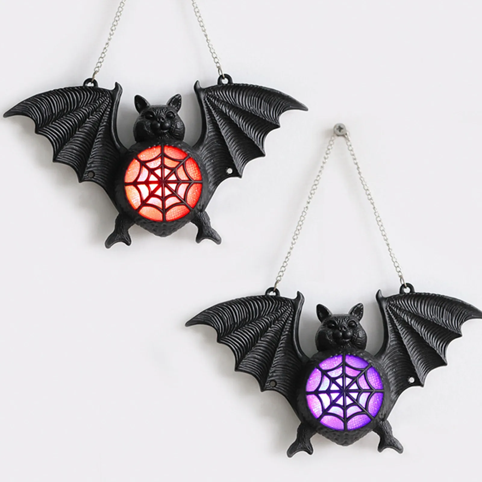 

Halloween Decorations Glowing Bat Hanging Ornament Plastic Bat Figurine Wall Hanging Decoration Pendant Hangings Home Decor