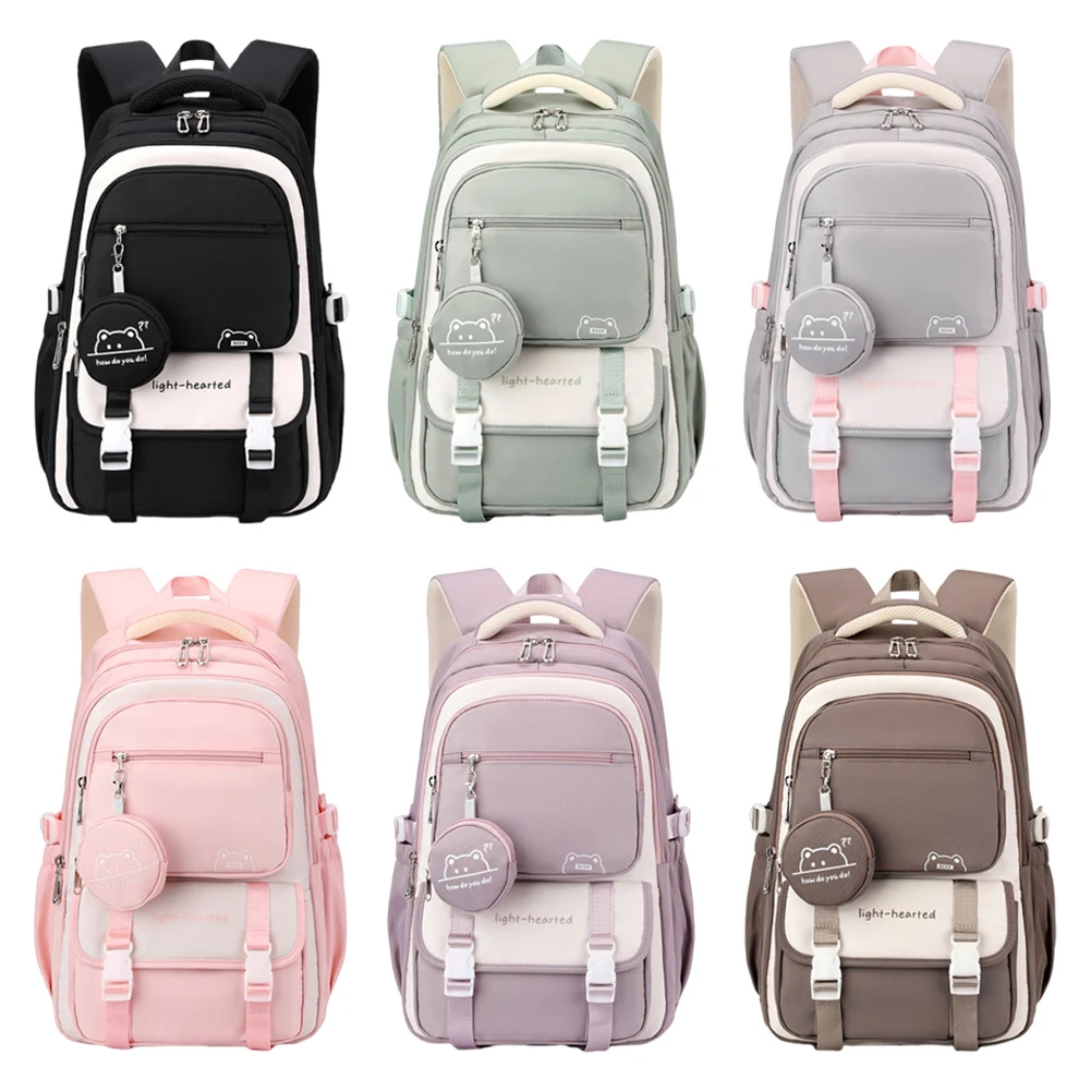 Ladies All-Match Bag Large Capacity Laptop Backpack Floral Printed Kawaii Nylon Backpack Trip Backpack 5