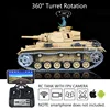 HENG LONG 1/16 Scale Tk-7.0 Upgraded FPV Camera Panzer III H RC Tank 3849 360° Turret Yellow Remote Control Toys Boys TH17368 1