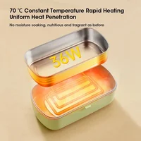 Boîte à déjeuner électrique chauffage Mini déjeuner boîte à riz chaud Portable sans eau chauffage des aliments boîte à déjeuner bureau dortoir boîte à déjeuner chauffage 5