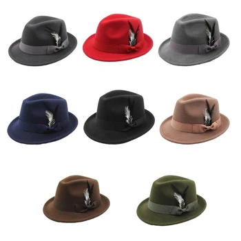 Oktoberfest JazzHat Adult Stage Performances Accessories Felt Flat Top Hat