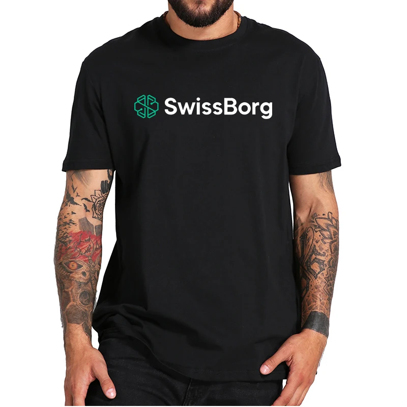 

Футболка швейцарская криптовалюты swissборг CHSB, 100% хлопок, европейские размеры