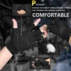 MOREOK Gym Gloves Non-slip 3MM Pads Pull Up Power Training Weight Lifting Gloves Kettlebell Workout Exercise Fitness Gloves Men 2