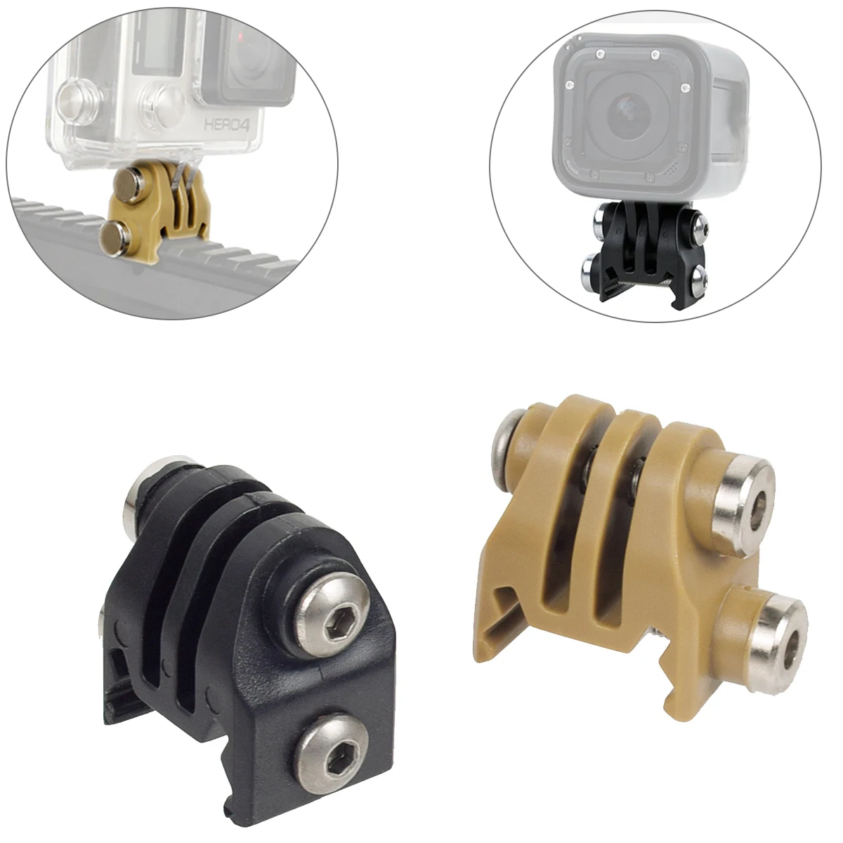 20mm Pcatnny Gun Ral Mount - Arsoft Gun, GoPro, Camera, Trpod - U
