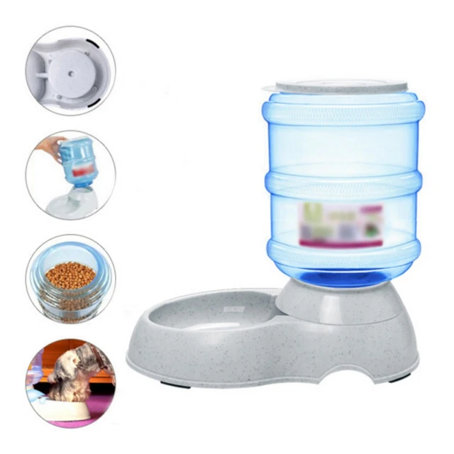 3.8L Pet Automatic Feeder Waterer Food Water Dispenser Large Capacity Cat Dog Bowl Pets Supplies 4