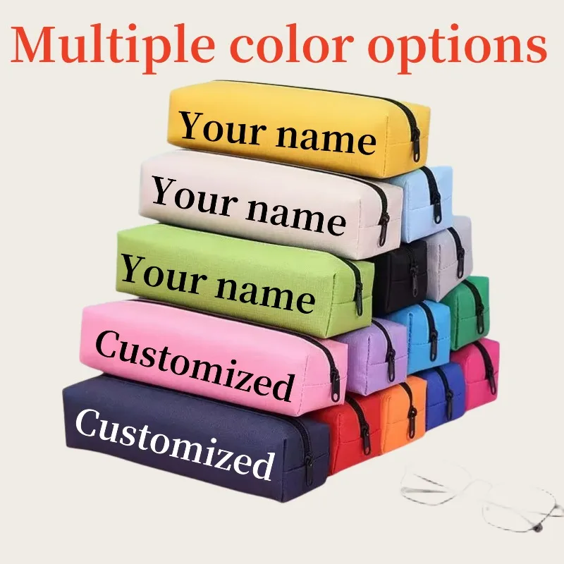 مقلمة شخصية نقش اسمك - سعة كبيرة، 8 ألوان. هدية مثالية للطلاب والمكتب. متينة وفريدة من نوعها