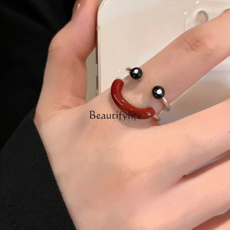 

Cute Open Ring Female Niche Design Index Finger Ring Fashion Personality
