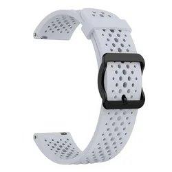Silicone Sport Breathable Bracelet - 22mm Band - 22mm Universal (Light gray)