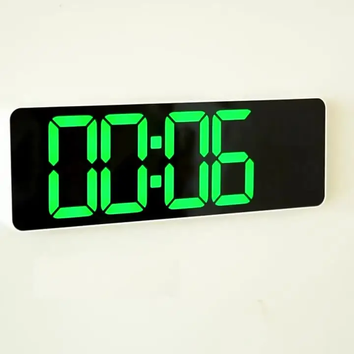 Horloge Murale Numérique Zgrmbo 16 Pouces, Grand Affichage LED, Avec Télécommande
