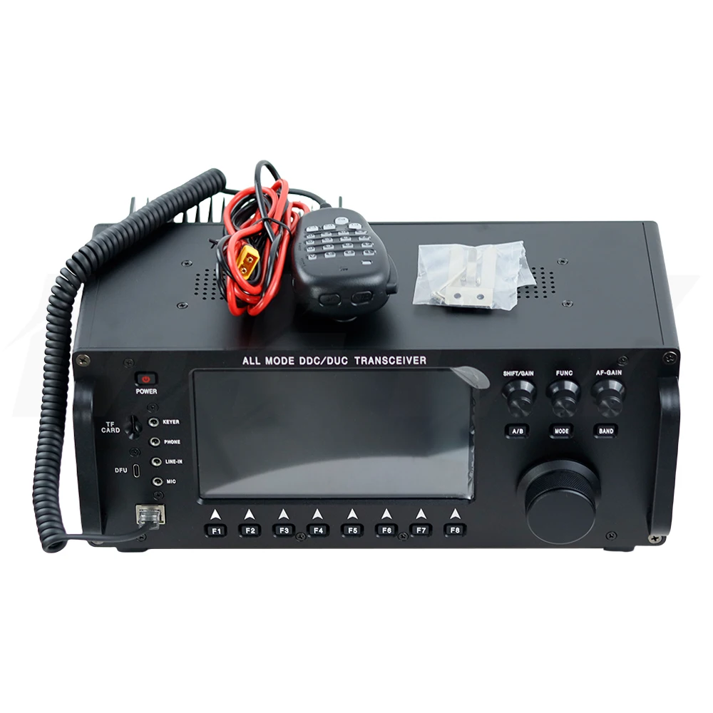 100W HF+UV All Mode DDC/DUC Transceiver Mobile Radio SDR Transceiver with 7" Tou