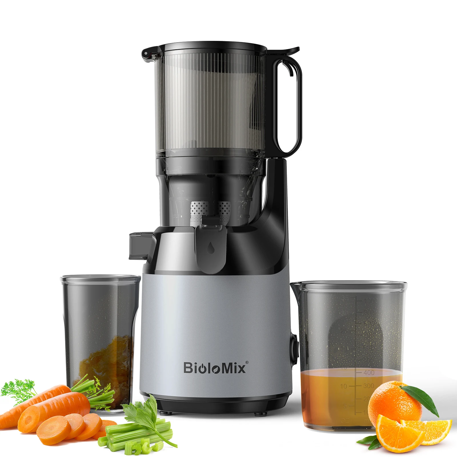 BioloMix Cold Press Juicer with 130mm Feed Chute -...