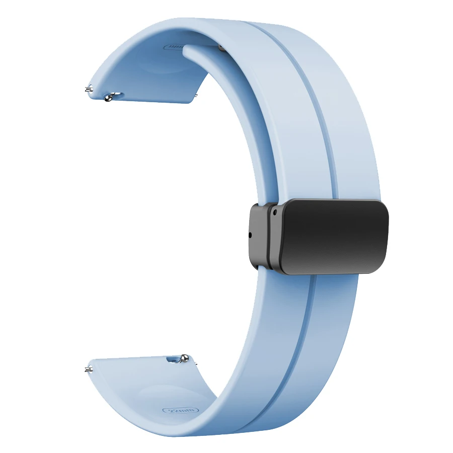 Enhanced Silicone Magnetic Buckle Wristband Replacement Strap